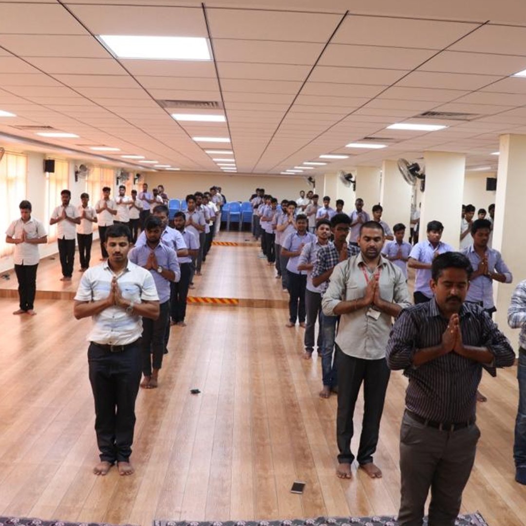 Our Faculty with students in Yoga Practice